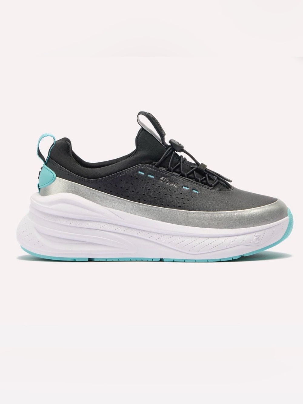 NIB Clove Black and Teal Women's Athletic Slip-On Sneaker